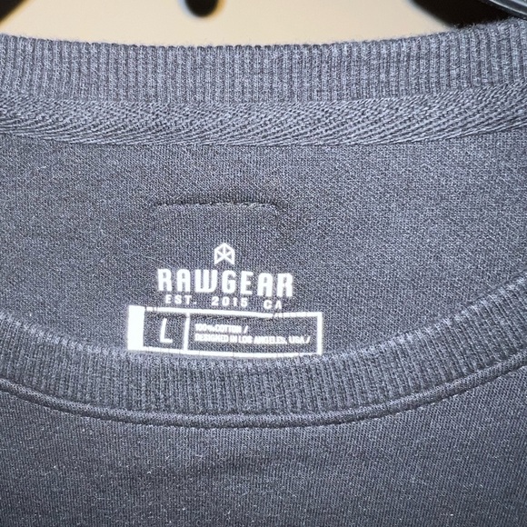 Black Crew Neck Tee with RAW Logo - Picture 2 of 4